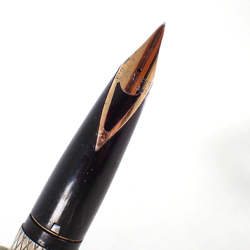 【中古】SHEAFFER/シェーファー 万年筆 ペン先１４K スターリングシルバー925 ゴールド金具/j323-5