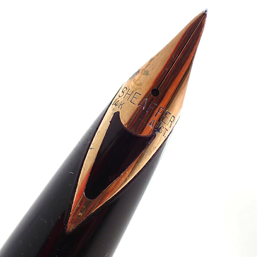 【中古】SHEAFFER/シェーファー 万年筆 ペン先１４K スターリングシルバー925 ゴールド金具/j323-5