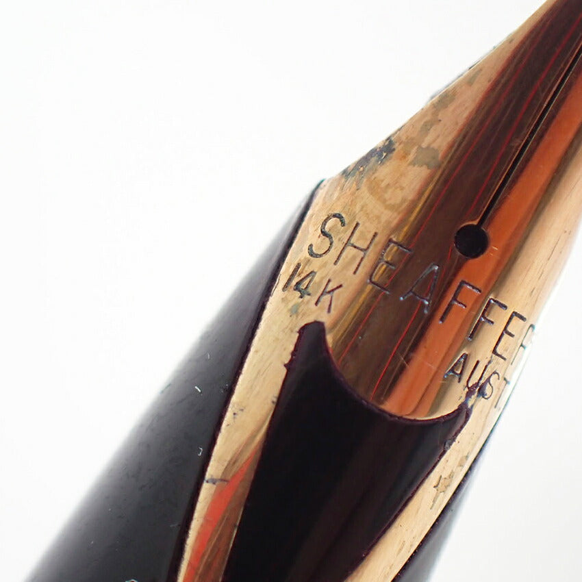 【中古】SHEAFFER/シェーファー 万年筆 ペン先１４K スターリングシルバー925 ゴールド金具/j323-5