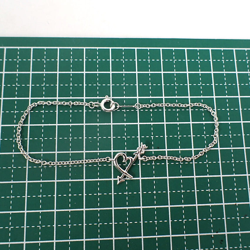【中古】TIFFANY/ティファニー 925 ラビングハート＆アロー ブレスレット/j324-1