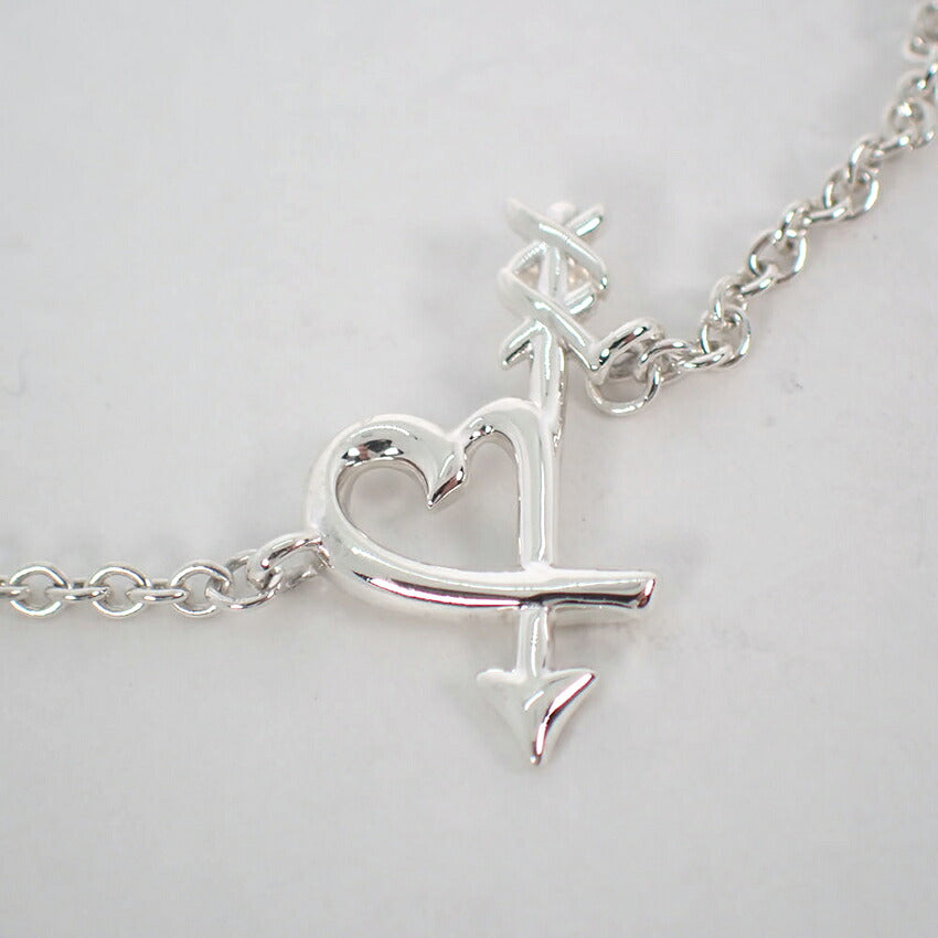 【中古】TIFFANY/ティファニー 925 ラビングハート＆アロー ブレスレット/j324-1