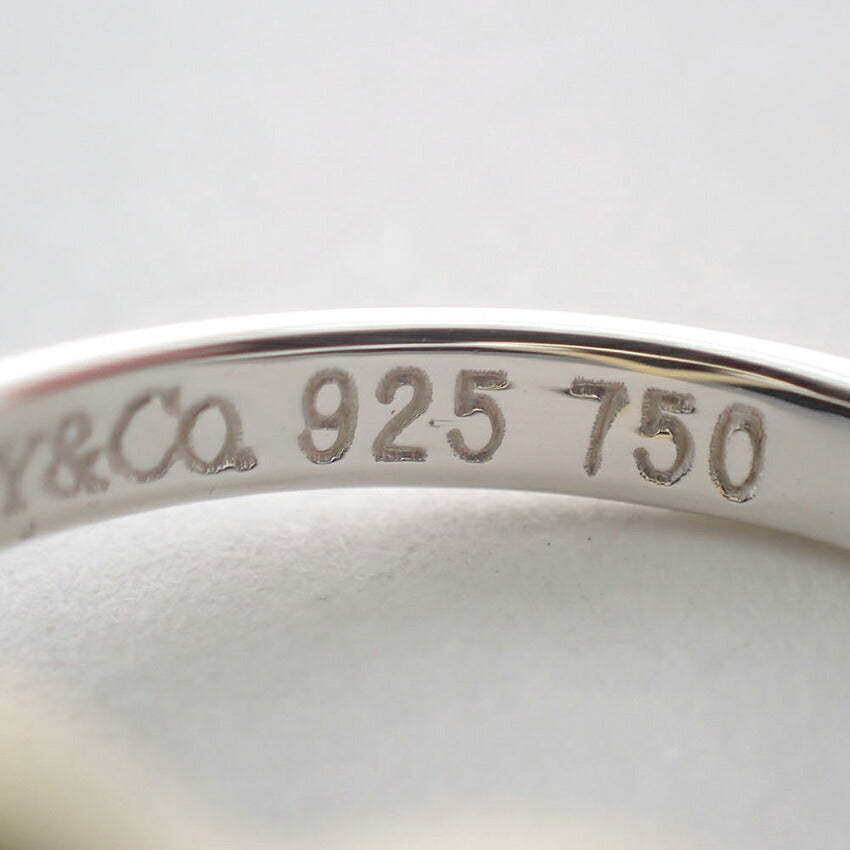 【中古】TIFFANY/ティファニー 925/750 オープンハート  リング /8.5号/j324-6