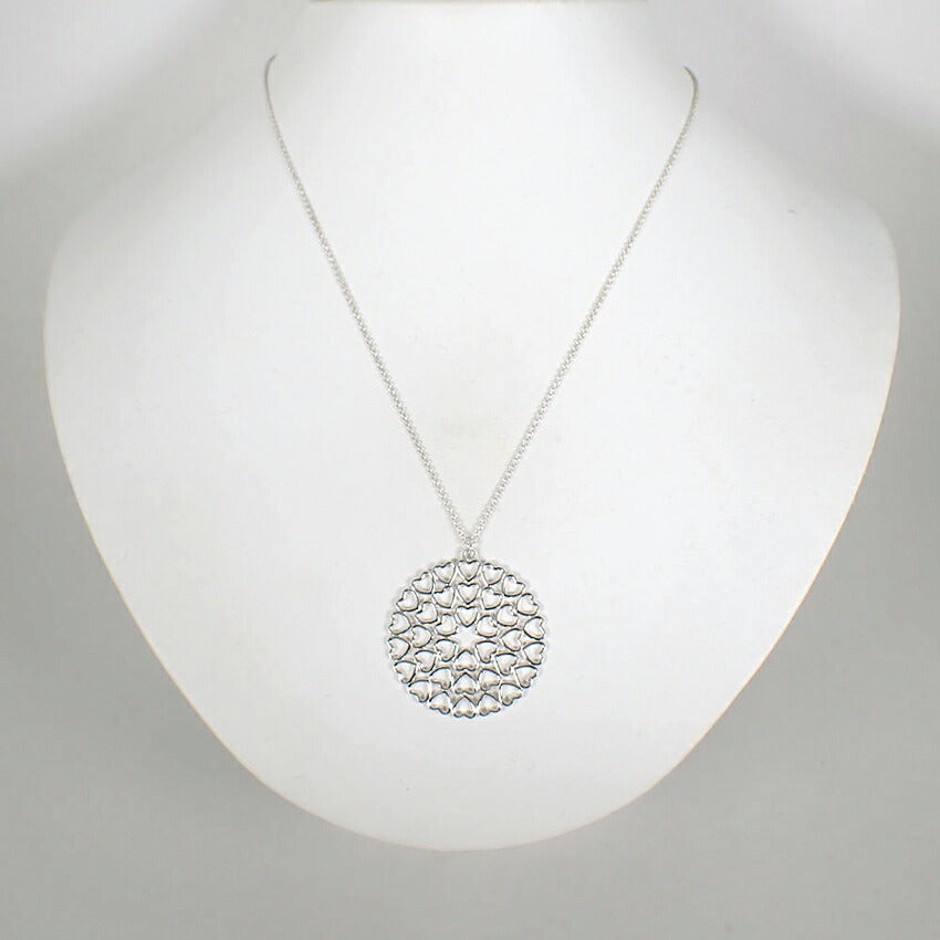 【中古】TIFFANY/ティファニー 925 クラウンオブハート メダリオン ペンダント/ネックレス/j324-7