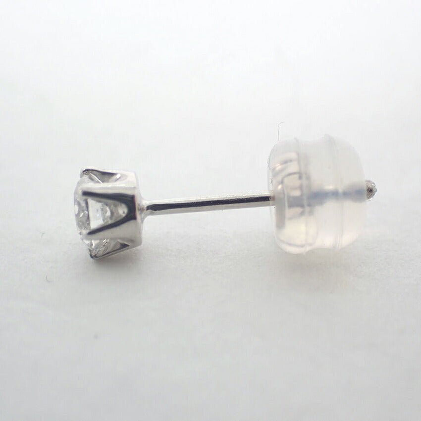 【新品】Pt900 ダイヤモンド 0.213 F SI-2 G 中央宝石研究所ソーティング付き 片耳 ピアス/j325-1