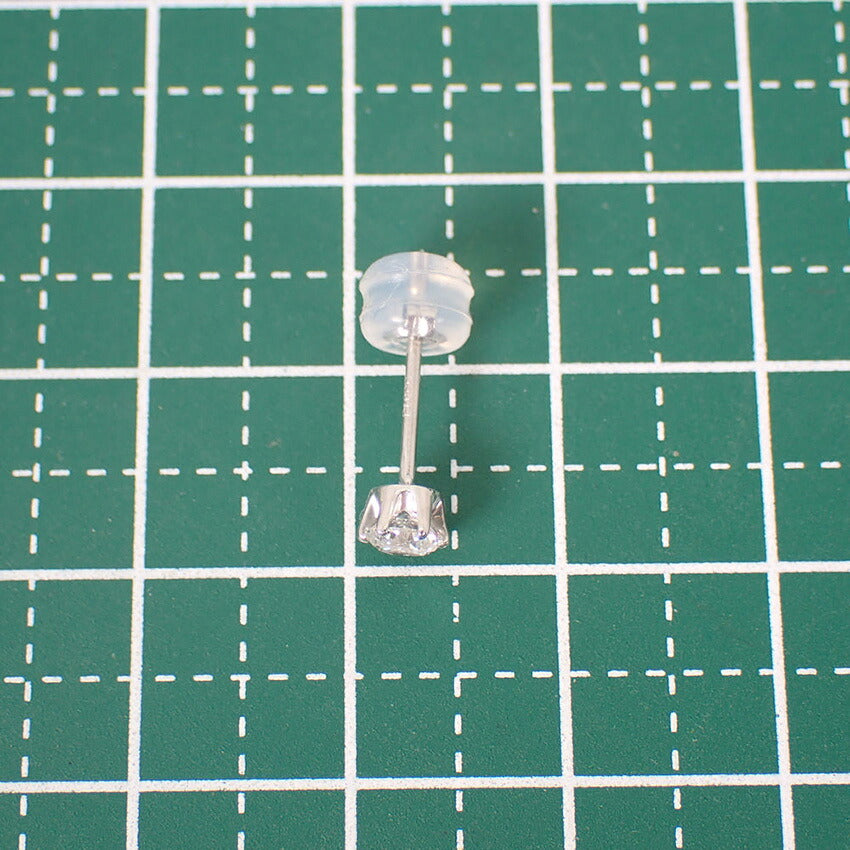 【新品】Pt900 ダイヤモンド 0.213 F SI-2 G 中央宝石研究所ソーティング付き 片耳 ピアス/j325-1