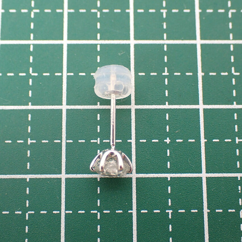 【新品】Pt900 ダイヤモンド 0.522 J I-2 P 中央宝石研究所ソーティング付き 片耳 ピアス/j325-2