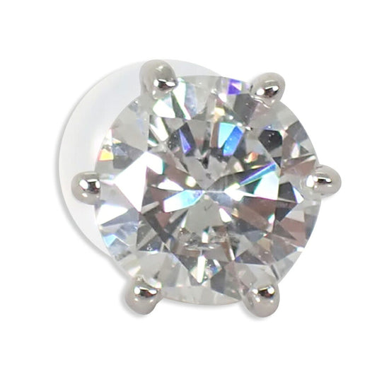 【新品】Pt900 ダイヤモンド 0.517 G SI-2 VG 中央宝石研究所ソーティング付き 片耳 ピアス/j325-6