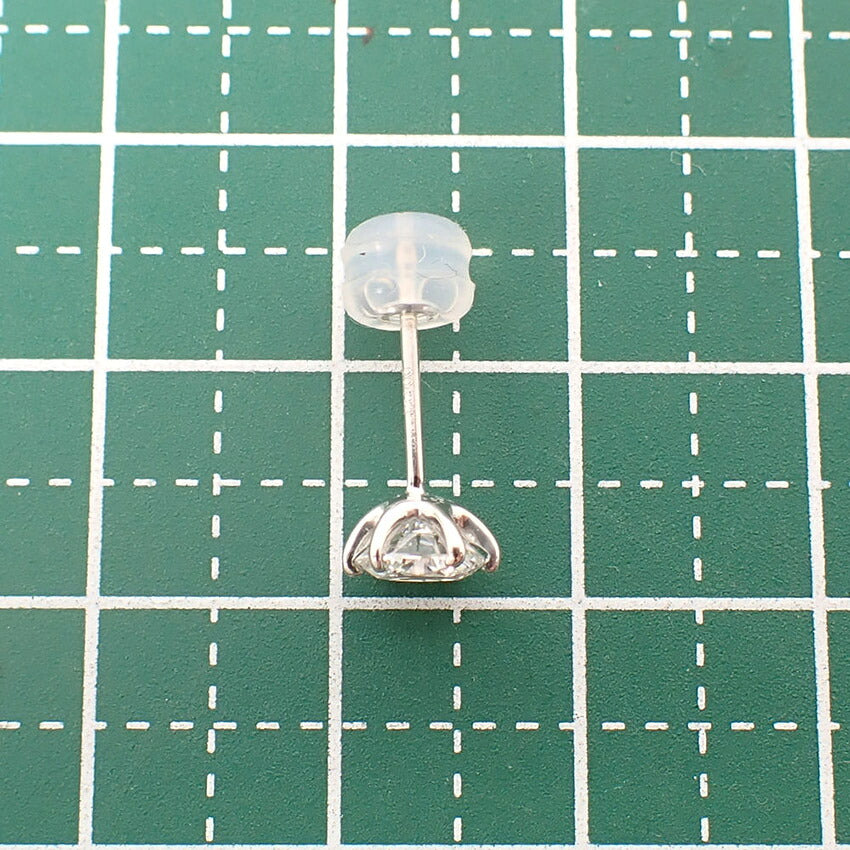 【新品】Pt900 ダイヤモンド 0.517 G SI-2 VG 中央宝石研究所ソーティング付き 片耳 ピアス/j325-6