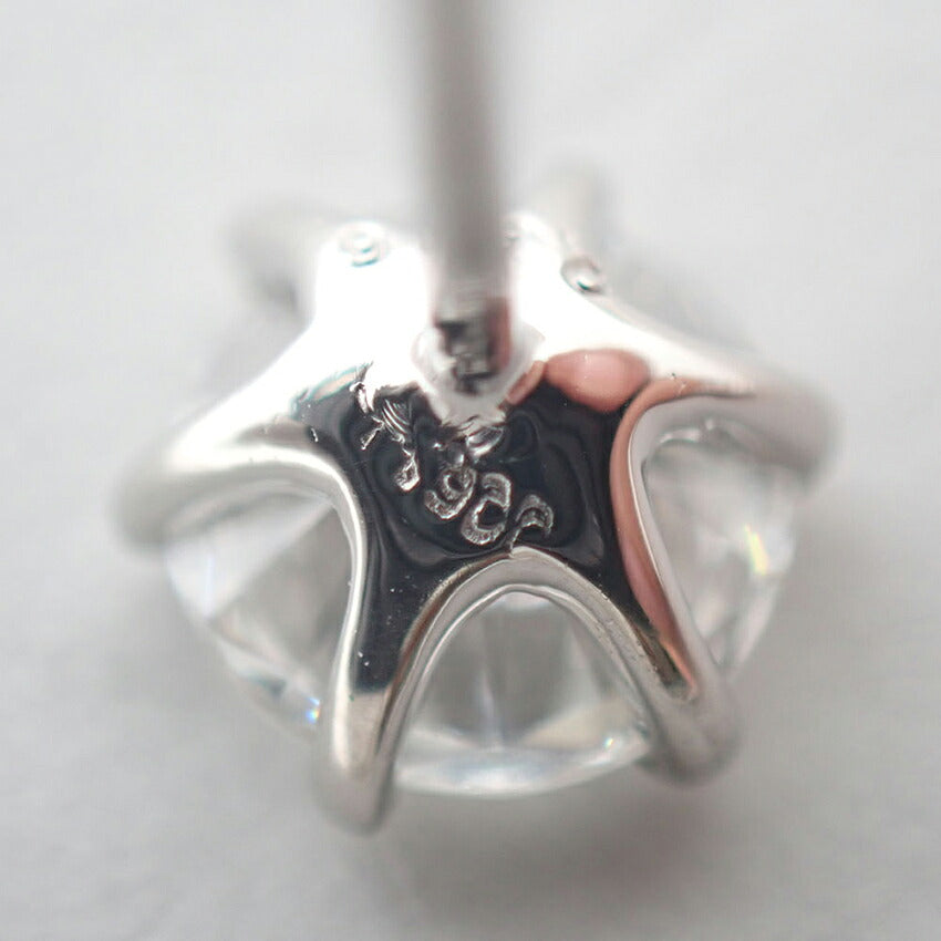 【新品】Pt900 ダイヤモンド 0.536 E VS-1 VG 中央宝石研究所ソーティング付き 片耳 ピアス/j325-7