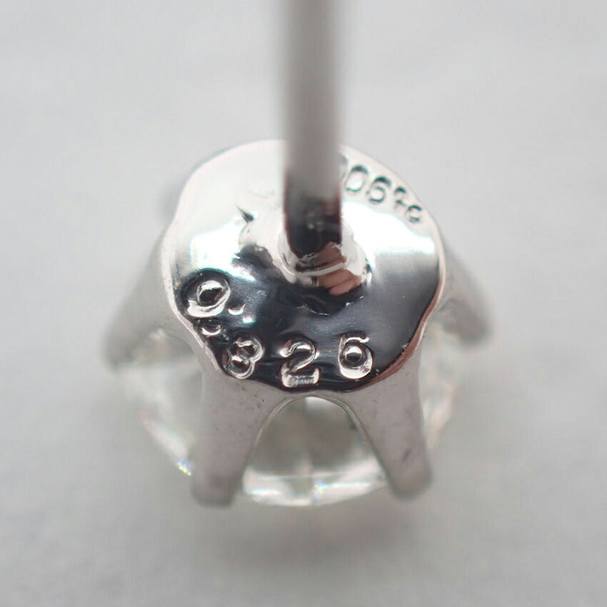 【新品】Pt900 ダイヤモンド 0.326 J SI-2 EX H＆C 中央宝石研究所ソーティング付き 片耳 ピアス/j325-8