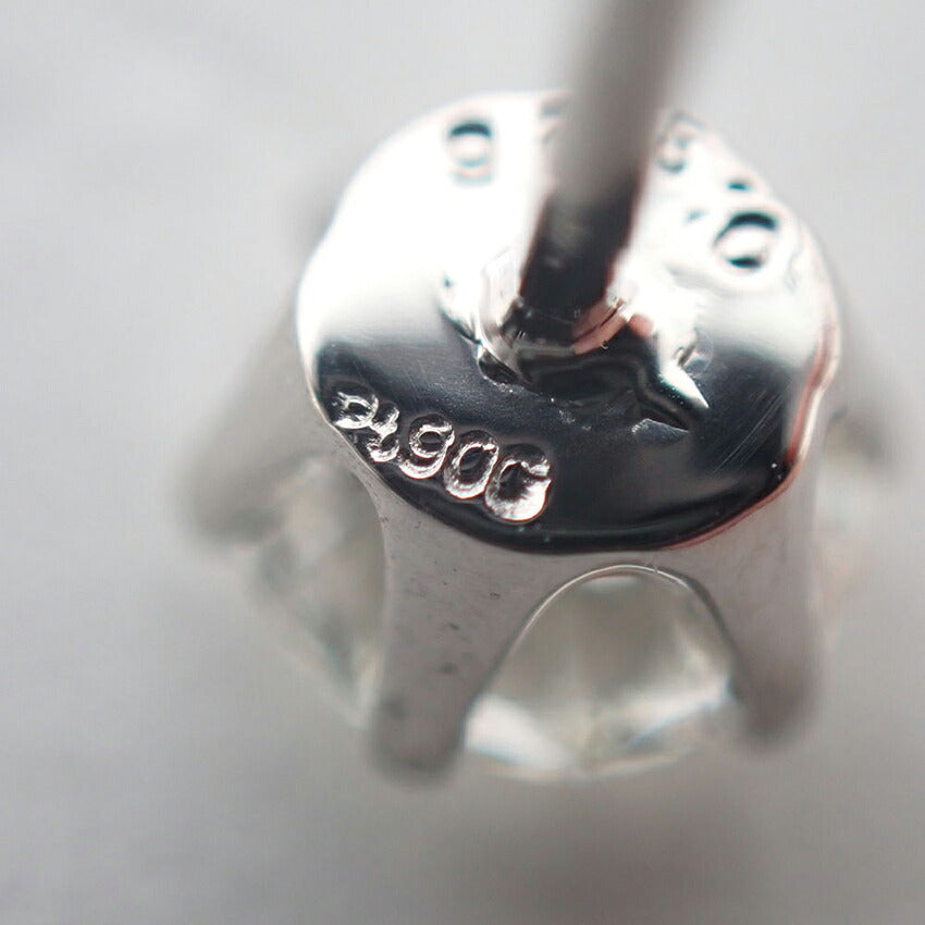 【新品】Pt900 ダイヤモンド 0.326 J SI-2 EX H＆C 中央宝石研究所ソーティング付き 片耳 ピアス/j325-8
