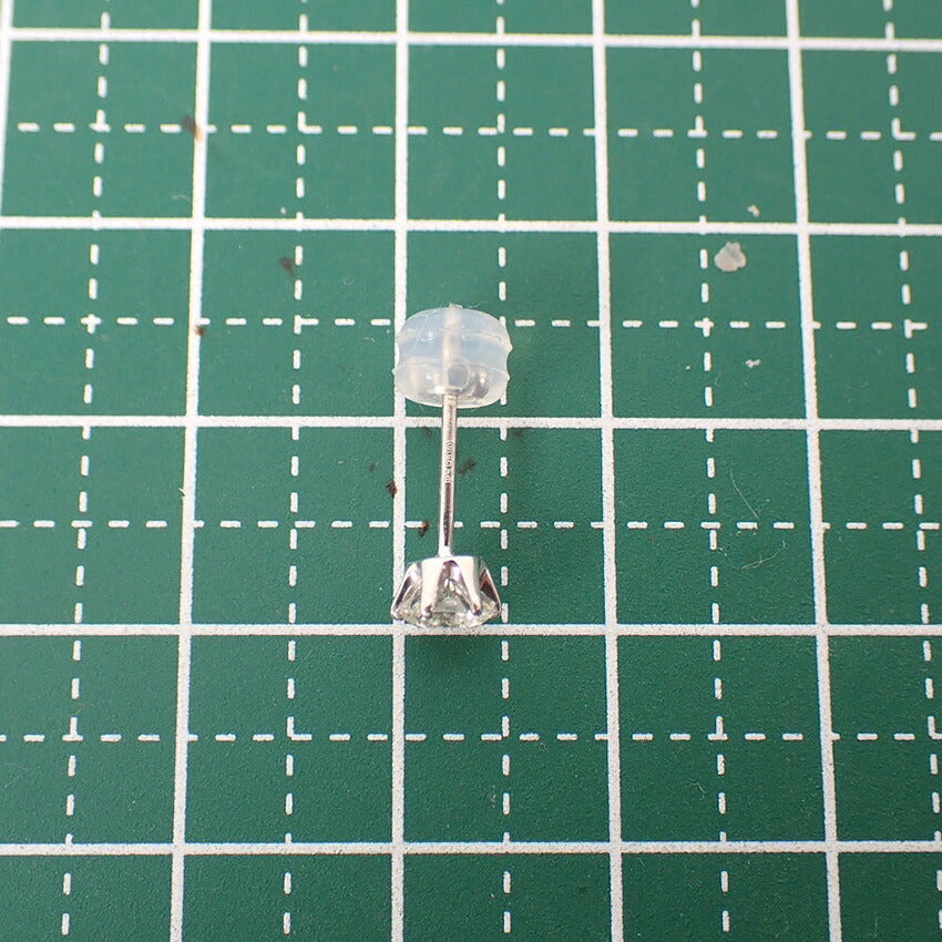 【新品】Pt900 ダイヤモンド 0.326 J SI-2 EX H＆C 中央宝石研究所ソーティング付き 片耳 ピアス/j325-8