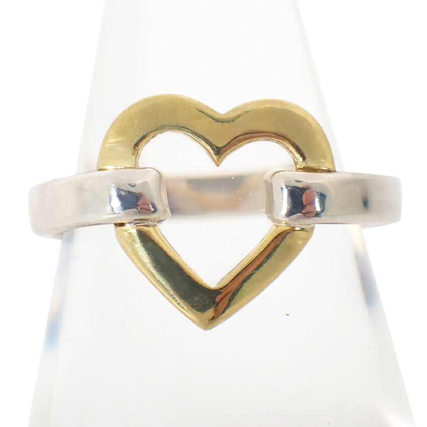 【中古】TIFFANY/ティファニー 925/750 ハート  リング /10号/j325-9