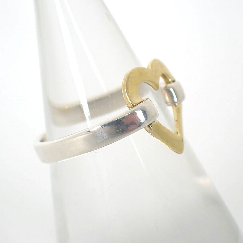 【中古】TIFFANY/ティファニー 925/750 ハート  リング /10号/j325-9