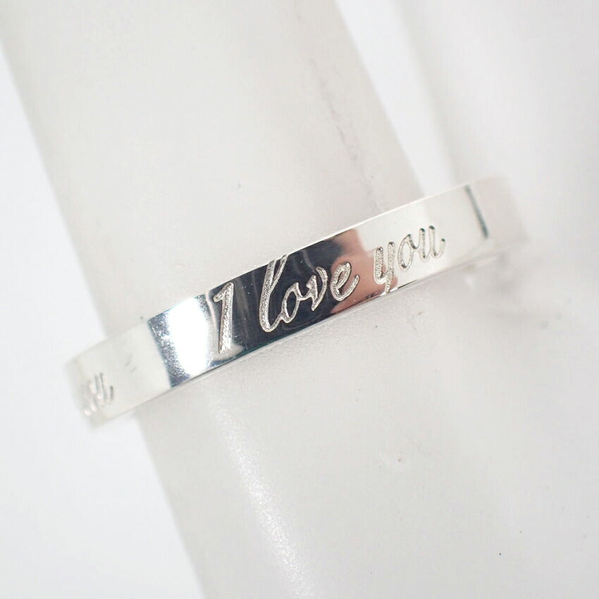 【中古】TIFFANY/ティファニー 925 ノーツ ナロー I love you リング /10号/j326-2