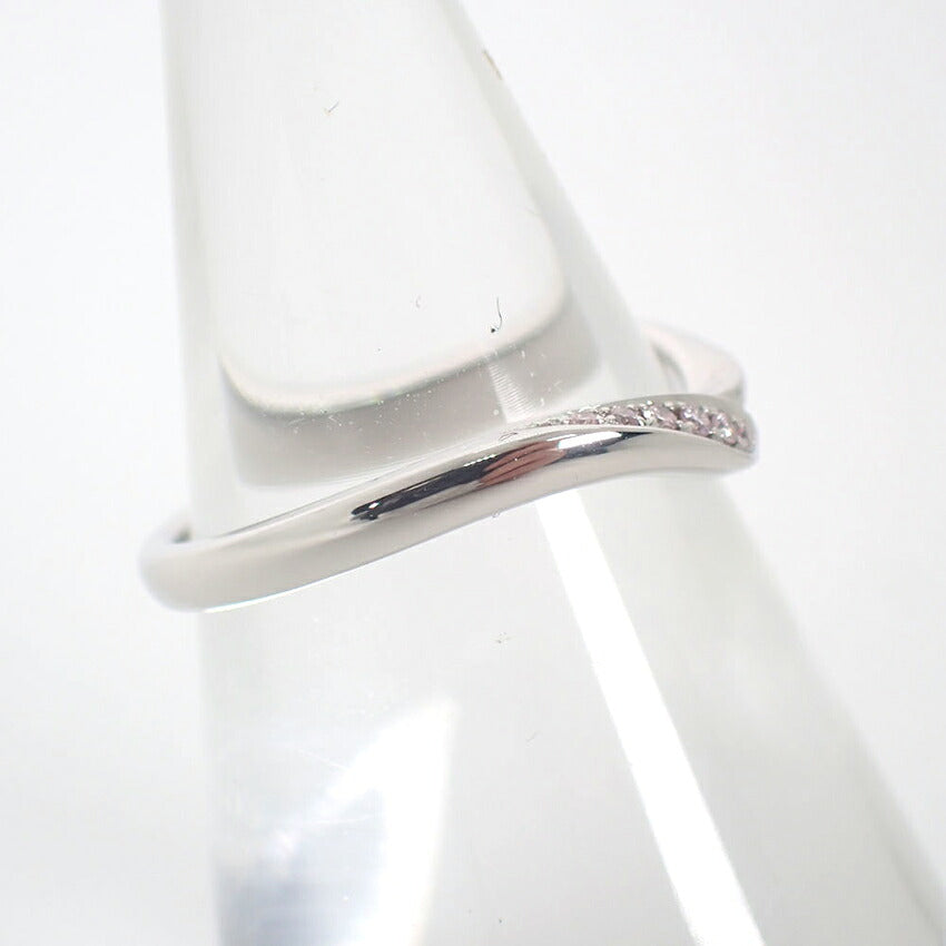 【中古】俄 Pt950 ピンクダイヤモンド リング 中宝ソ付き /7号/j326-3