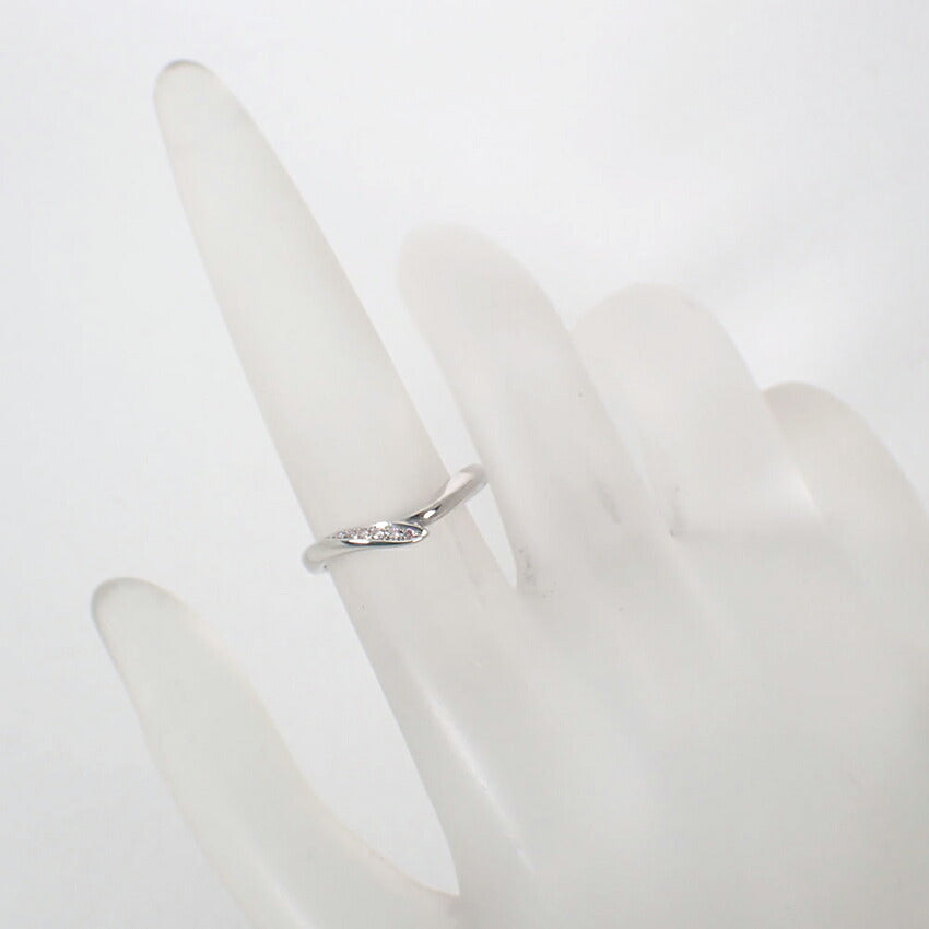 【中古】俄 Pt950 ピンクダイヤモンド リング 中宝ソ付き /7号/j326-3