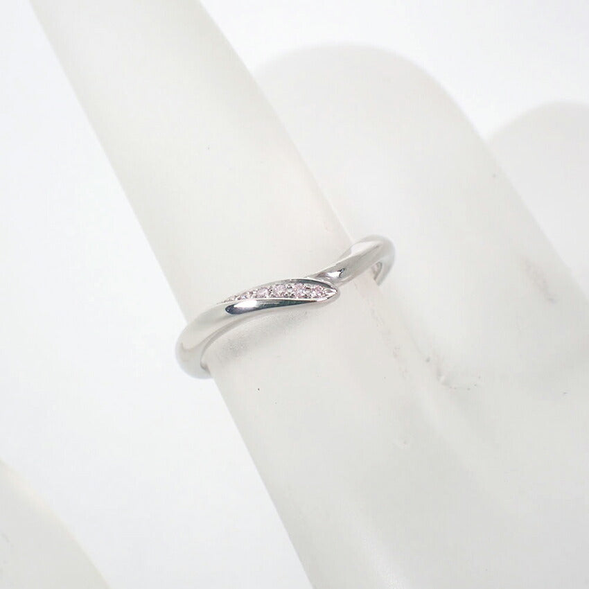【中古】俄 Pt950 ピンクダイヤモンド リング 中宝ソ付き /7号/j326-3