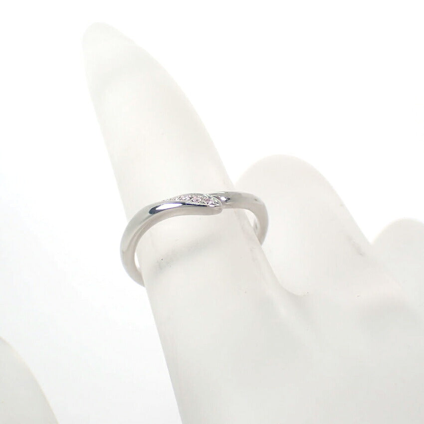 【中古】俄 Pt950 ピンクダイヤモンド リング 中宝ソ付き /7号/j326-3