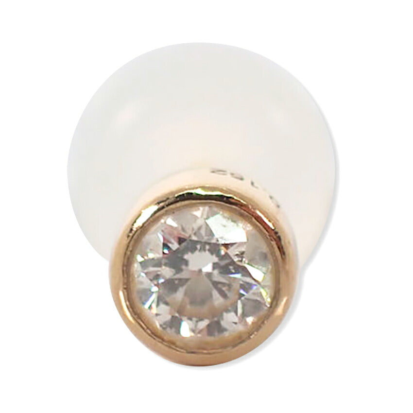 【中古】K18 ダイヤモンド ピアス 片方/j326-6