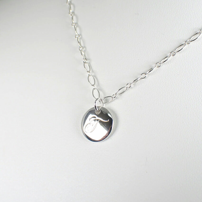 【中古】TIFFANY/ティファニー 925 イニシャル T  オーバルリンクチェーン ロング ペンダント/ネックレス/j327-1