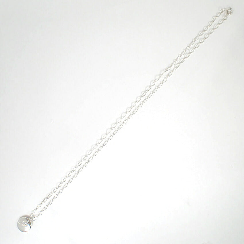 【中古】TIFFANY/ティファニー 925 イニシャル T  オーバルリンクチェーン ロング ペンダント/ネックレス/j327-1