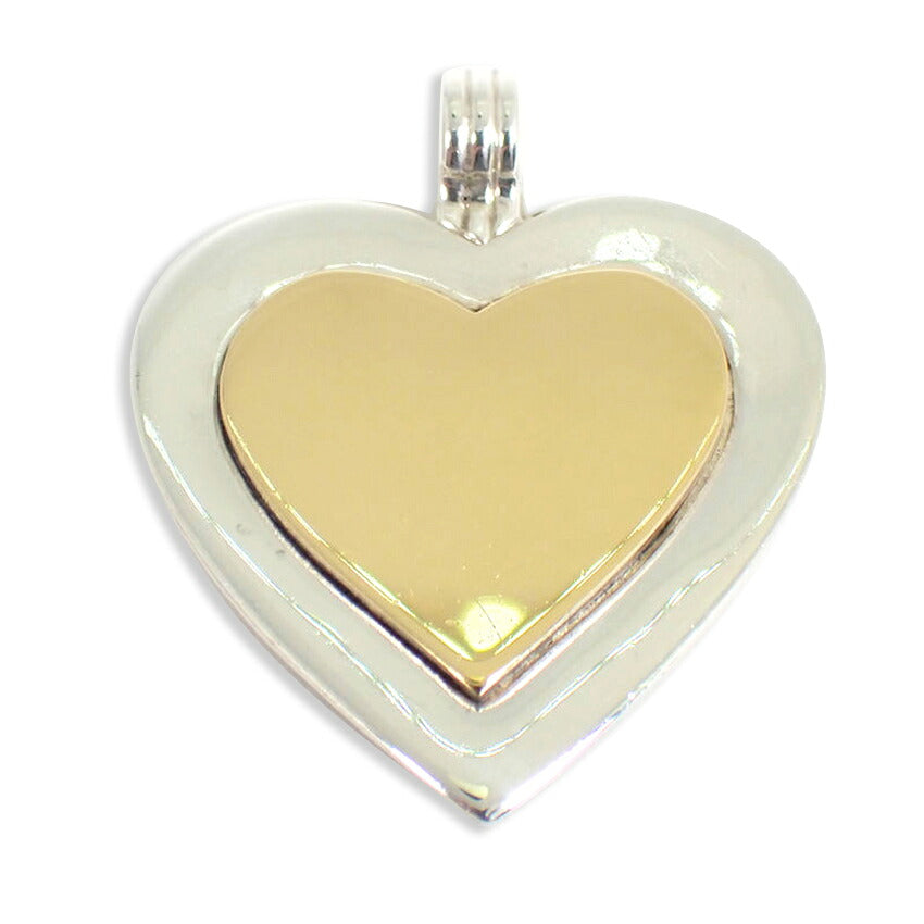 【中古】TIFFANY/ティファニー 925/18Kt on ハート ペンダントトップ/j327-2