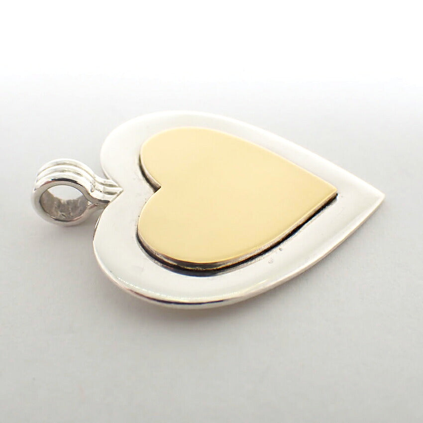 【中古】TIFFANY/ティファニー 925/18Kt on ハート ペンダントトップ/j327-2