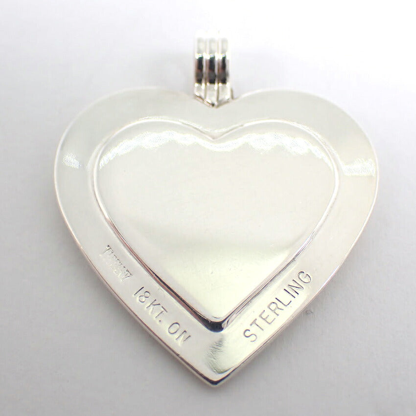 【中古】TIFFANY/ティファニー 925/18Kt on ハート ペンダントトップ/j327-2