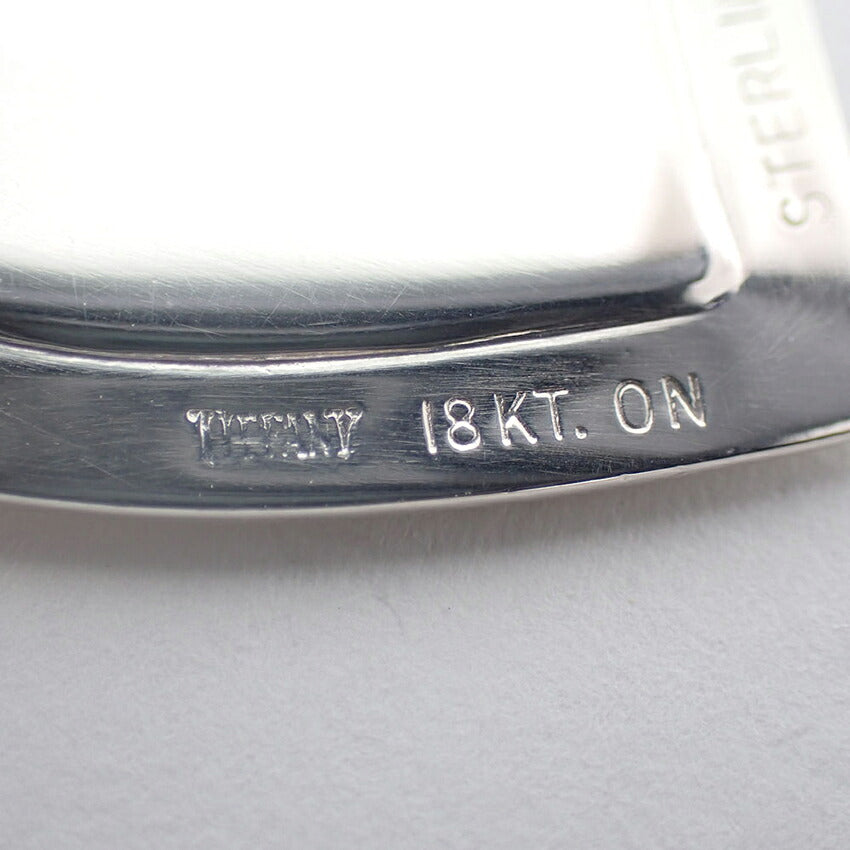 【中古】TIFFANY/ティファニー 925/18Kt on ハート ペンダントトップ/j327-2