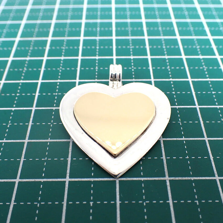 【中古】TIFFANY/ティファニー 925/18Kt on ハート ペンダントトップ/j327-2
