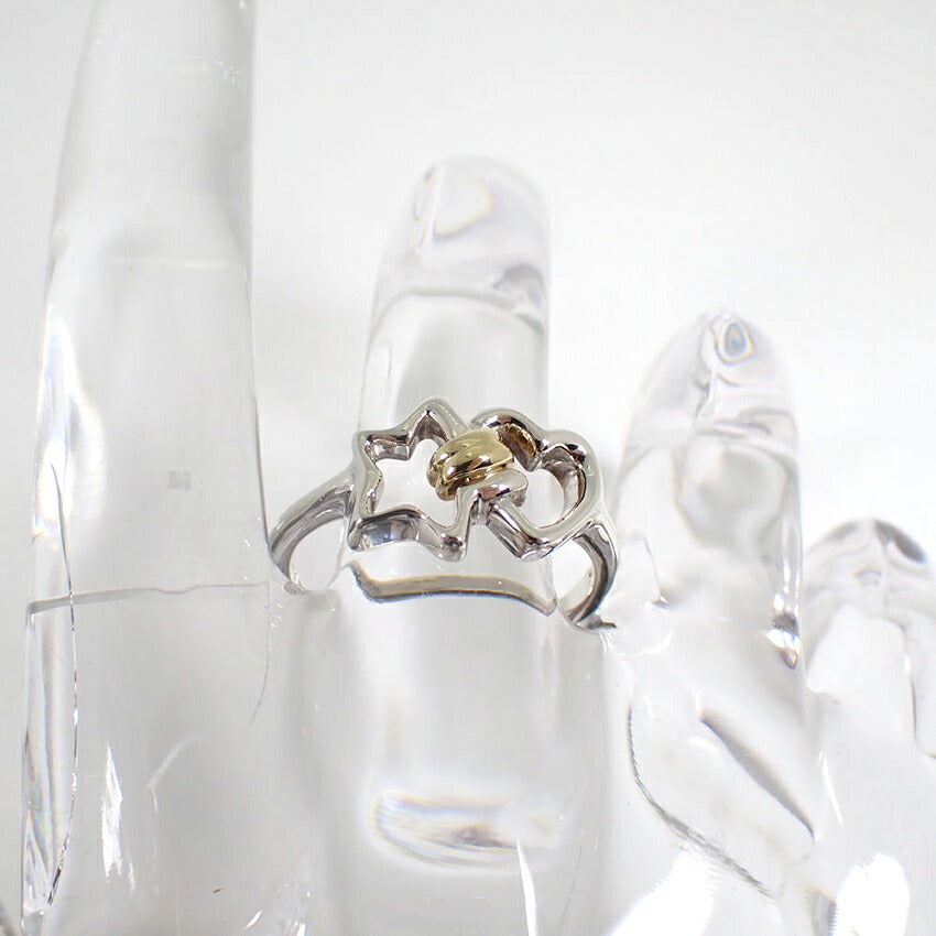 【中古】TIFFANY/ティファニー 925/750 ハート＆スター  リング /15号/j327-3