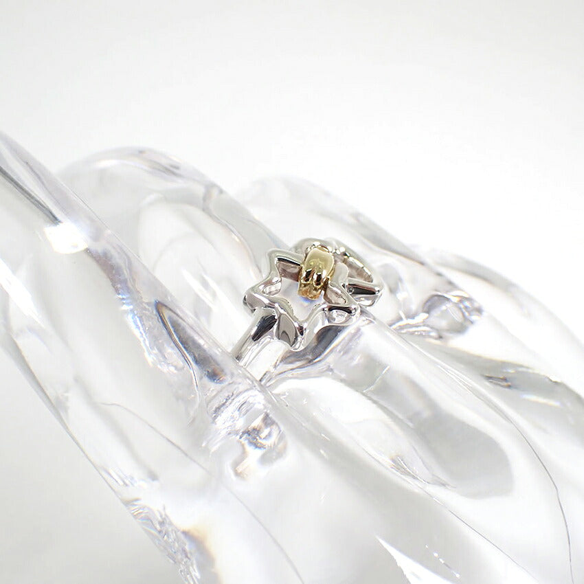 【中古】TIFFANY/ティファニー 925/750 ハート＆スター  リング /15号/j327-3