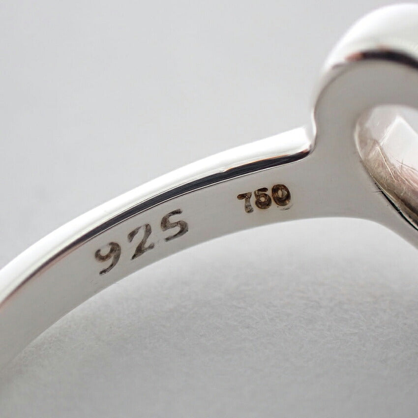 【中古】TIFFANY/ティファニー 925/750 ハート＆スター  リング /15号/j327-3