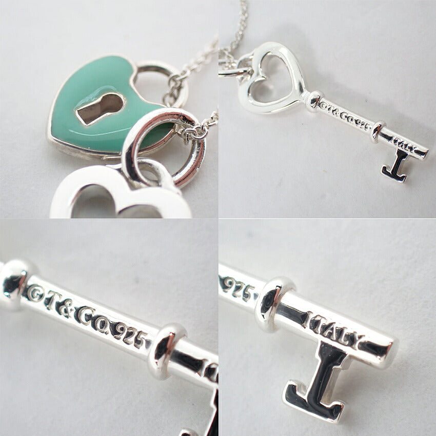 【中古】TIFFANY/ティファニー 925 ブルーキーホール ハートキー  ペンダント/j328-9