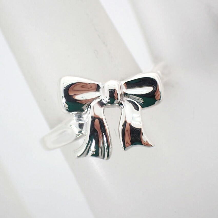 【中古】TIFFANY/ティファニー 925 リボン  リング/10号/j329-10