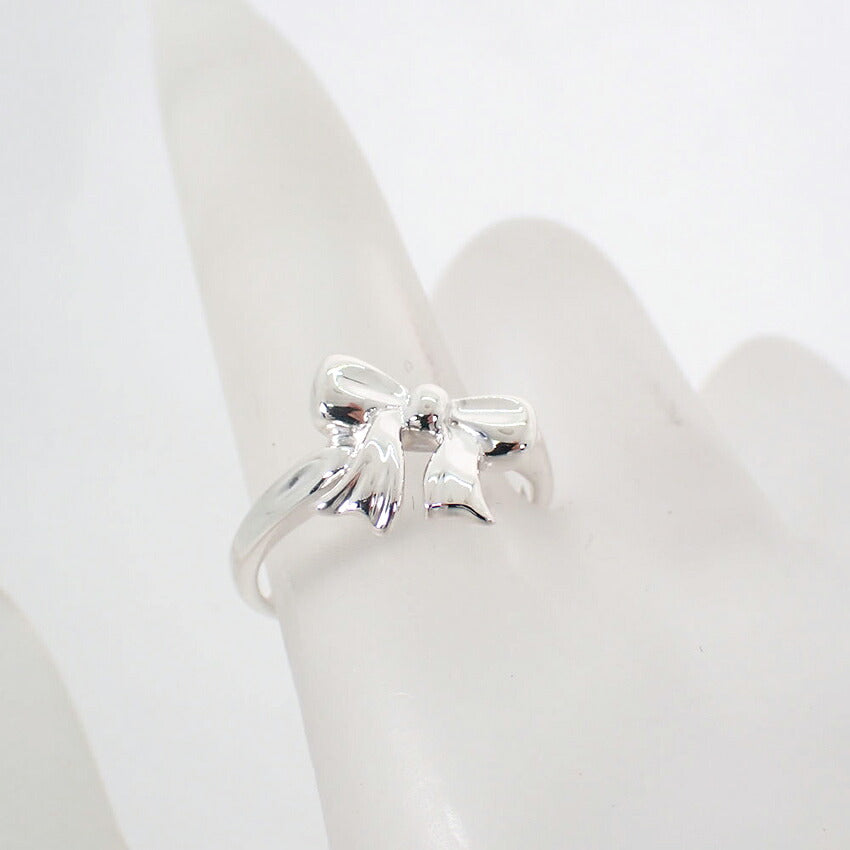 【中古】TIFFANY/ティファニー 925 リボン  リング/10号/j329-10