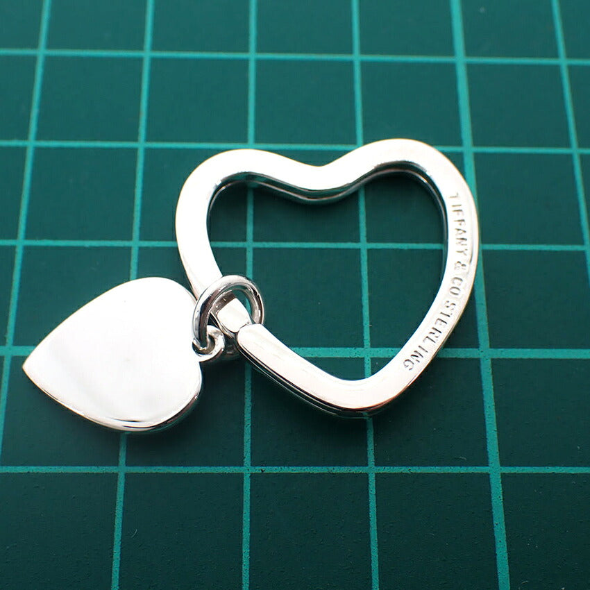 【中古】TIFFANY/ティファニー 925 オープンハート ハートタグ付き キーリング/j329-3