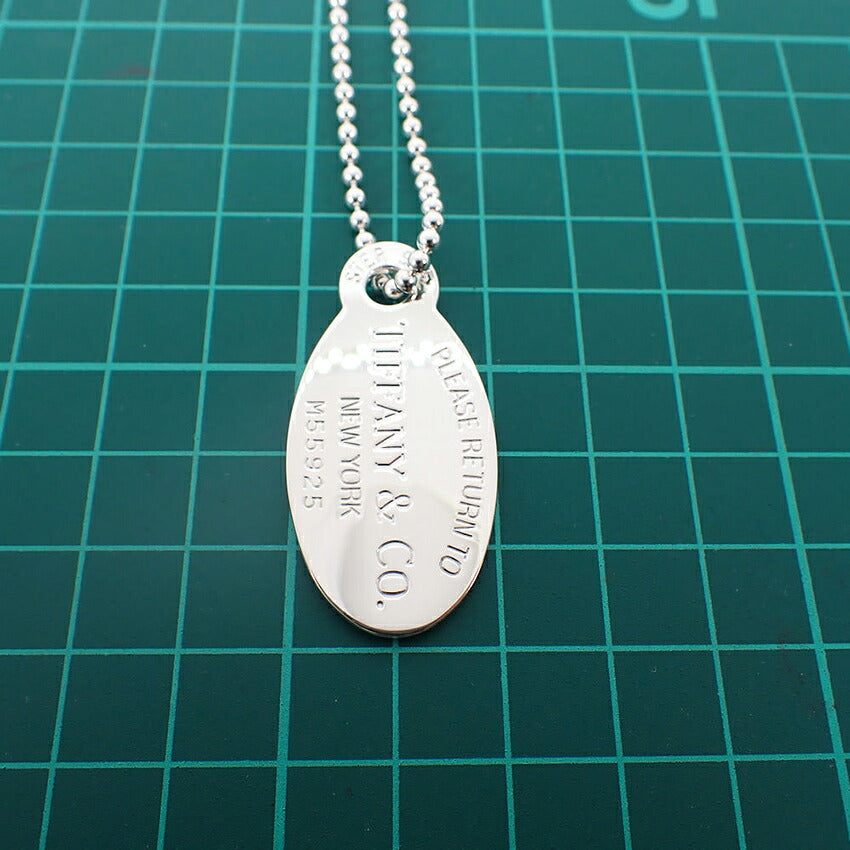 【中古】TIFFANY/ティファニー 925 リターントゥティファニー オーバルタグ ロング ペンダント/j329-4