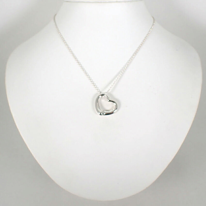【中古】TIFFANY/ティファニー 925 オープンハート ペンダント/ネックレス/j329-5