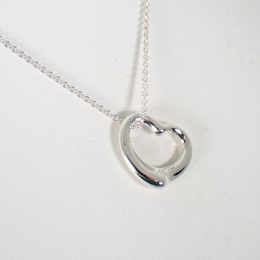 【中古】TIFFANY/ティファニー 925 オープンハート ペンダント/ネックレス/j329-5