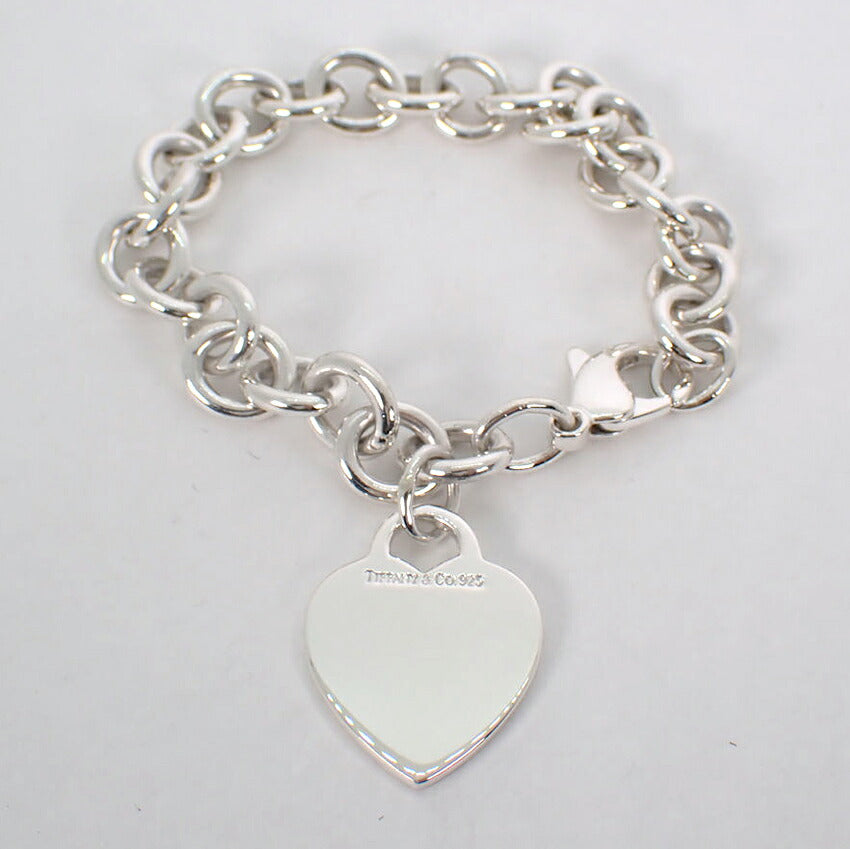 【中古】TIFFANY/ティファニー 925 ハートタグ ブレスレット/j329-9