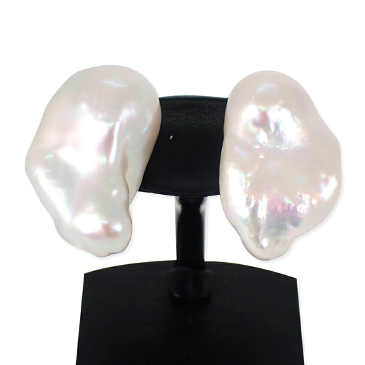 【新品】Pt900 淡水パール/スタッドピアス/j33-10