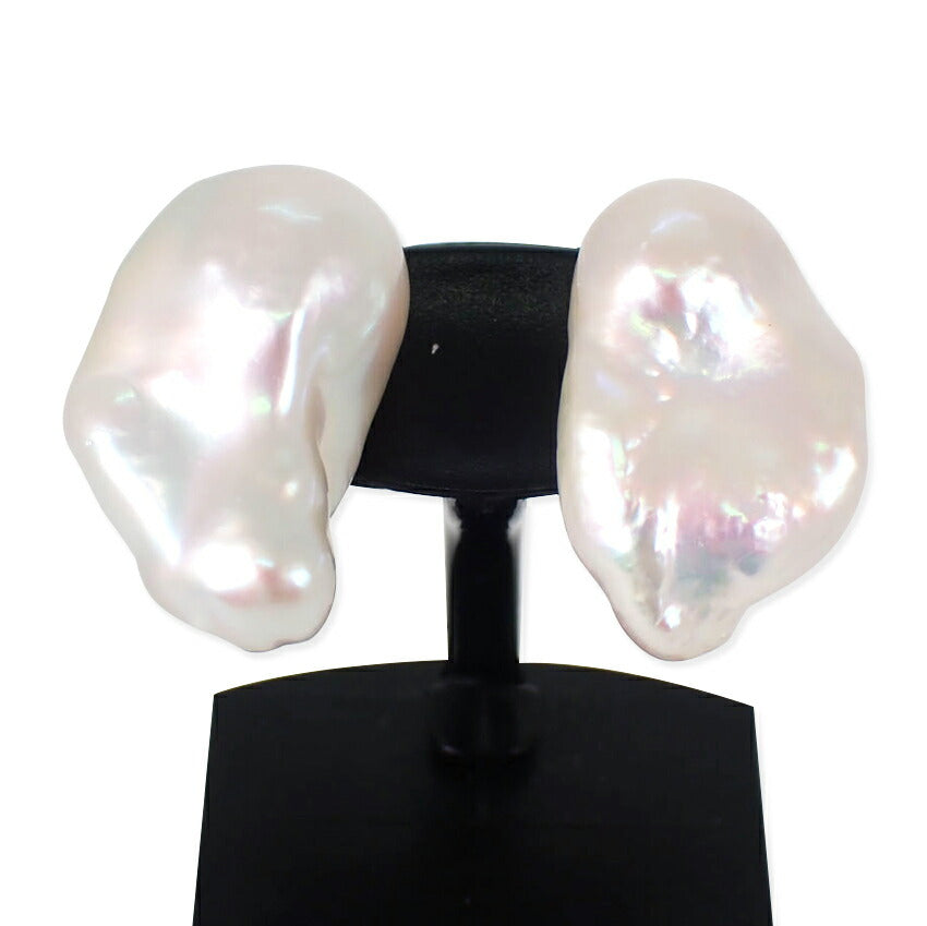 【新品】Pt900 淡水パール/スタッドピアス/j33-10