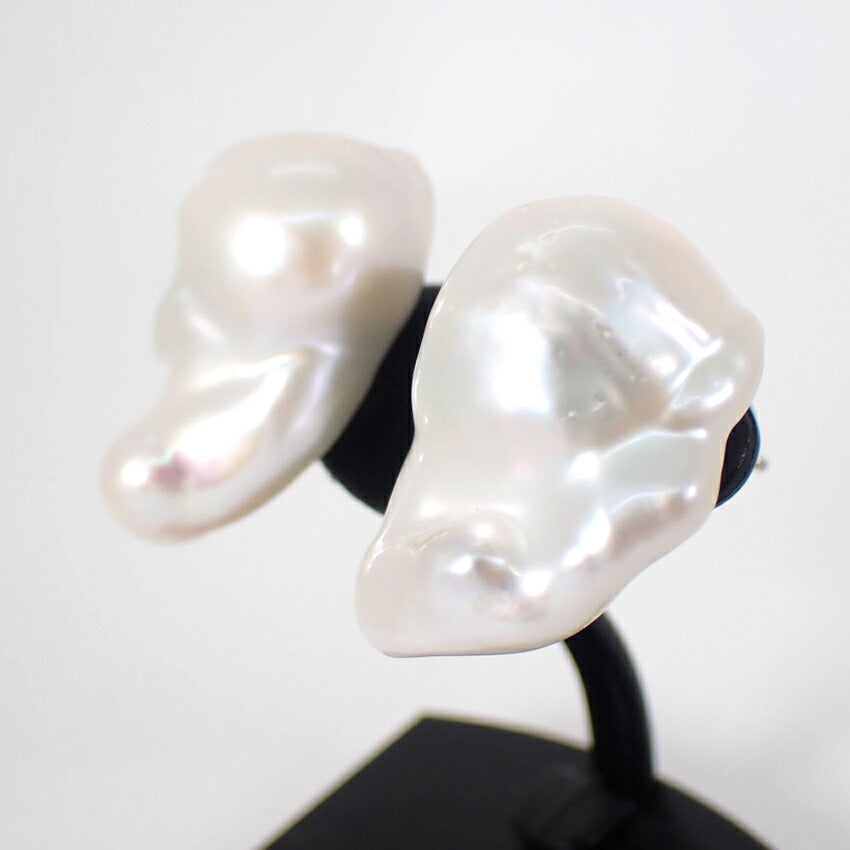 【新品】Pt900 淡水パール/スタッドピアス/j33-11
