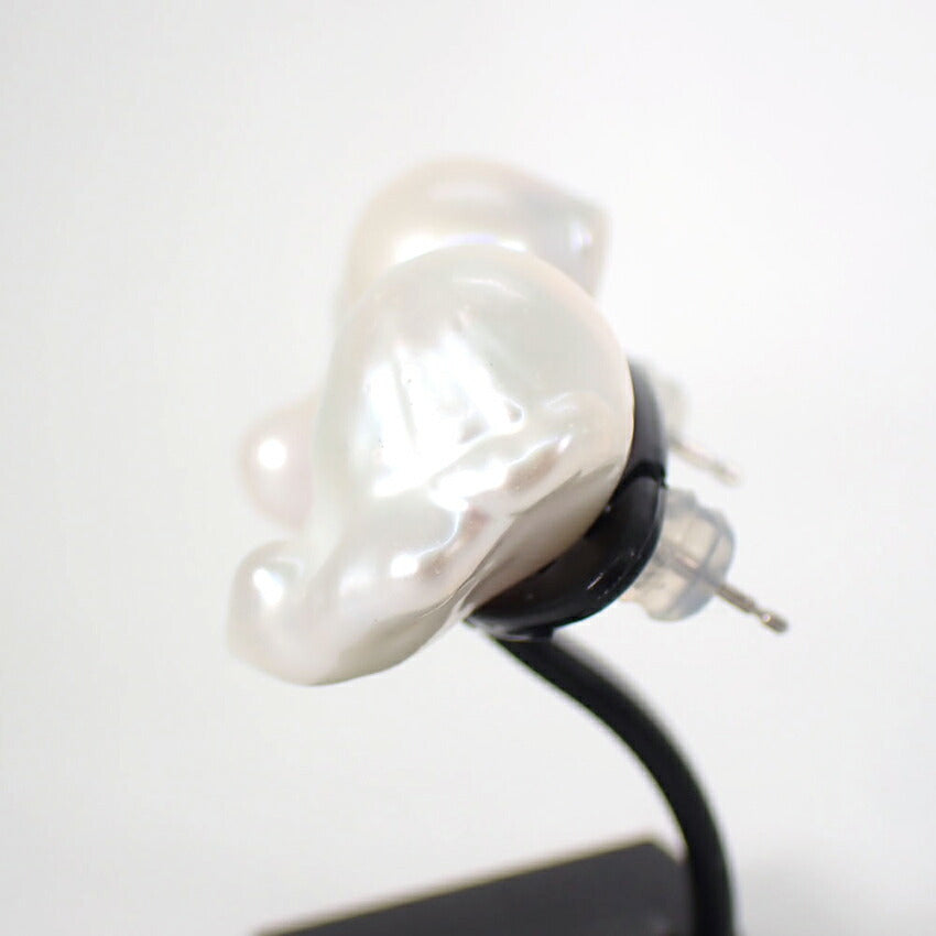 【新品】Pt900 淡水パール/スタッドピアス/j33-11