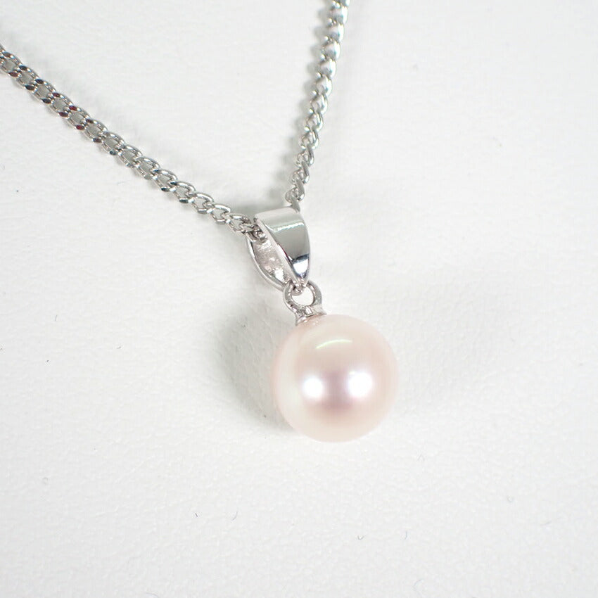 【中古】MIKIMOTO/ミキモト Pt850 アコヤ真珠 7.5ｍｍ ペンダント/ネックレス/j33-13