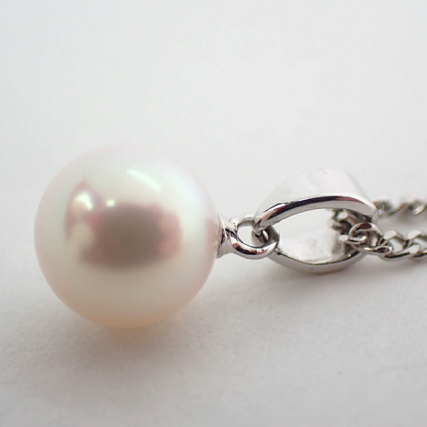 【中古】MIKIMOTO/ミキモト Pt850 アコヤ真珠 7.5ｍｍ ペンダント/ネックレス/j33-13