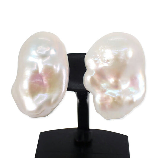 【新品】Pt900 淡水パール/スタッドピアス/j33-7