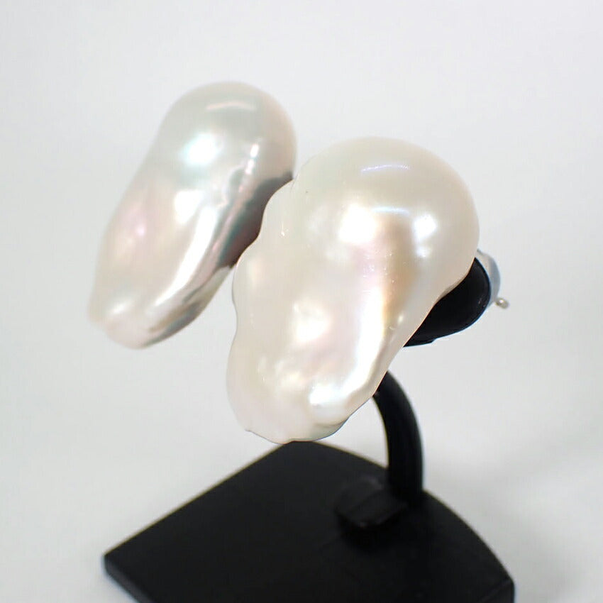 【新品】Pt900 淡水パール/スタッドピアス/j33-7